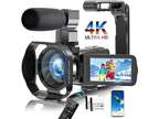 Video UHD 4K 48MP for 18 X Digital Camcorder IR Night Vision