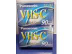 2 Pack Panasonic TC-30 Super High Grade 90 Min VHS-C Compact - Opportunity