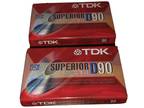 Lot of 2 TDK Superior D90 Normal Bias Recordable Cassette - Opportunity