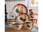Golden Rooster Dinnerware Set. 16 PC Service for 4.