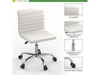 Smugdesk C-1391-WT Ergonomic Armless Swivel Desk Chair for - Opportunity