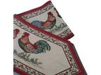 Farmhouse Table Runner Tapestry Chickens Roosters Beautiful - Opportunity