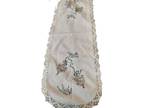 Hand Embroidered Table Runner Birds Floral Crochet Lace Trim - Opportunity