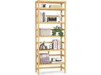 Homykic Bookshelf, 6-Tier Bamboo Adjustable 63.4” Tall - Opportunity