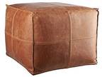 Handmade Unstuffed Leather Moroccan Pouf Seat Boho Ottoman - Opportunity