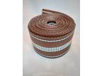 Vintage Lawn Chair Webbing Incomplete Roll Dark Brown White - Opportunity