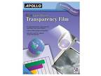 Apollo Color Laser Printer Transparency Film 50 Sheets -