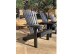 Adirondack Firepit Chairs Stained Black Set of 4 Made in NC-