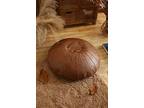 Boho Handmade Faux Leather Moroccan Pouf Footstool Ottoman - Opportunity