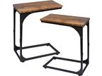 Slim End Table C Shaped Tables Set of 2 for Sofa Couch Bed - Opportunity