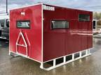 2023 Mission Trailers Mission Trailers 8x12 Aluminum Ice Shack w Tow Hitch Skis