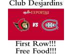 2 NHL Hockey Tickets - Ottawa Senators @ Montreal Canadiens