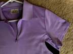 Golf Shirt Lilac Purple Black EP Pro Tour Tech Womens Medium - Opportunity