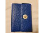 Address Book 5x7 Blue Faux Reptile Pattern Card/ID slots Non - Opportunity