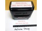 Photos Do Not Bend Rubber Stamp Red Ink Self Inking Ideal - Opportunity