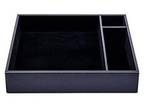 Dacasso Black Leatherette Conference Room Organizer Tray - Opportunity