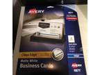 NEW Avery Matte White Clean Edge Business Cards 200/pk - Opportunity