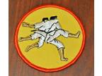 Vintage Judo Throw Patch Yellow Circle Embroidered Martial - Opportunity