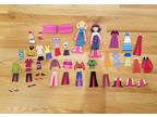Two Girl Magnetic Wood Paper Dolls & Clothes & Accessories