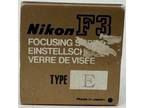 Nikon Focusing Screen Type E for Nikon F3 SLR From Japan - Opportunity