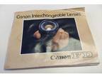 Manual for Canon Interchangeable Lenses FD Rare VHTF - Opportunity