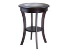 Small Round Glass Chairside End Table Sofa Side Shelf - Opportunity
