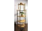 Vintage 5-Tier Wood Shelf Victorian Spindle Display Curio - Opportunity