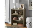 3 Shelf Bookcase With Adjustable Shelves Rustic Black Oak - Opportunity