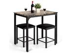 3 PCS Counter Height Dining Set Faux Marble Table 2 Chairs - Opportunity