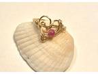 Wire Wrap Heart Ring with Gemstone