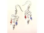 Red White & Blue Chandelier Earrings