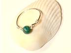 Silver Ring with Pacific Blue Apatite Gemstone