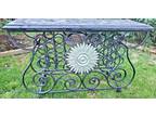 Vintage Wrought Iron Metal Patio Bar Serving Station Counter - Opportunity
