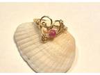 Wire Wrap Heart Ring with Gemstone - Opportunity