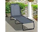 Folding Chaise Lounge Chair Reclining Garden Sun Lounger - - Opportunity