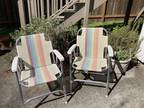 Vintage Lawn Folding Lounge Pool Beach Chairs Set of 2 - Opportunity