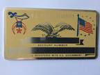 Vintage Metal Engravable Social Security Cards Shriners