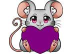 30 Custom Violet Heart Mouse Personalized Address Labels - Opportunity