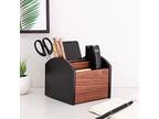 Liry Products Revolving Wooden Desk Organizer 4 Compartment - Opportunity