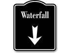 Waterfall Down Arrow BLACK Aluminum Composite Sign - Opportunity!