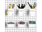 6 Sets Pegboard Bins Pegboard Cups with Hooks Loops