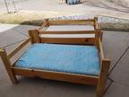 Custom built bunk bed set with mattresses