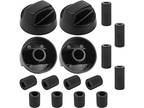 AMI PARTS Black Oven Control Switch Knob with 12 Adapters