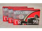 Lot Of 3 Maxell Normal Bias UR 90 Minute Blank Audio