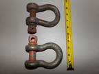 WLL 6-1/2T -3/4" Shackle, 6-1/2 Ton Lot of 2 Chain Clevis