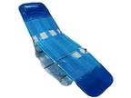 Aluminum Pool Tube Tri-fold Lounge/Lawn Chair Blue Aqua