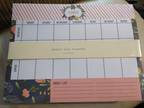 C. R. Gibson Rustic pink Weekly Meal Planner and Grocery List