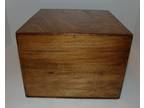 Vintage PSI Wooden Index Card File Recipe Box 9" x 10" X