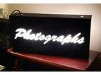 Vintage Light box Sign Photographs Double Sided 2 Standard