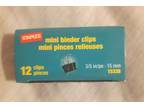 Black Binder Clips, Mini (⅗" /15mm) Staples brand 12/Pk- 4